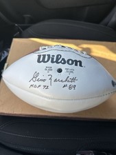GINO MARCHETTI SIGNED WILSON NFL FOOTBALL WITH HOF INSCRIPTION Beckett COA