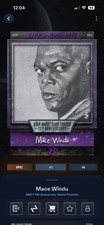 Star Wars Card Trader 2026 11th Anniversary Sketch Mace Windu Purple