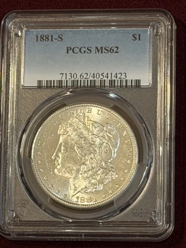 1881-S Morgan Silver Dollar PCGS MS62 BU $1 90% Silver  🔥🔥🔥🔥