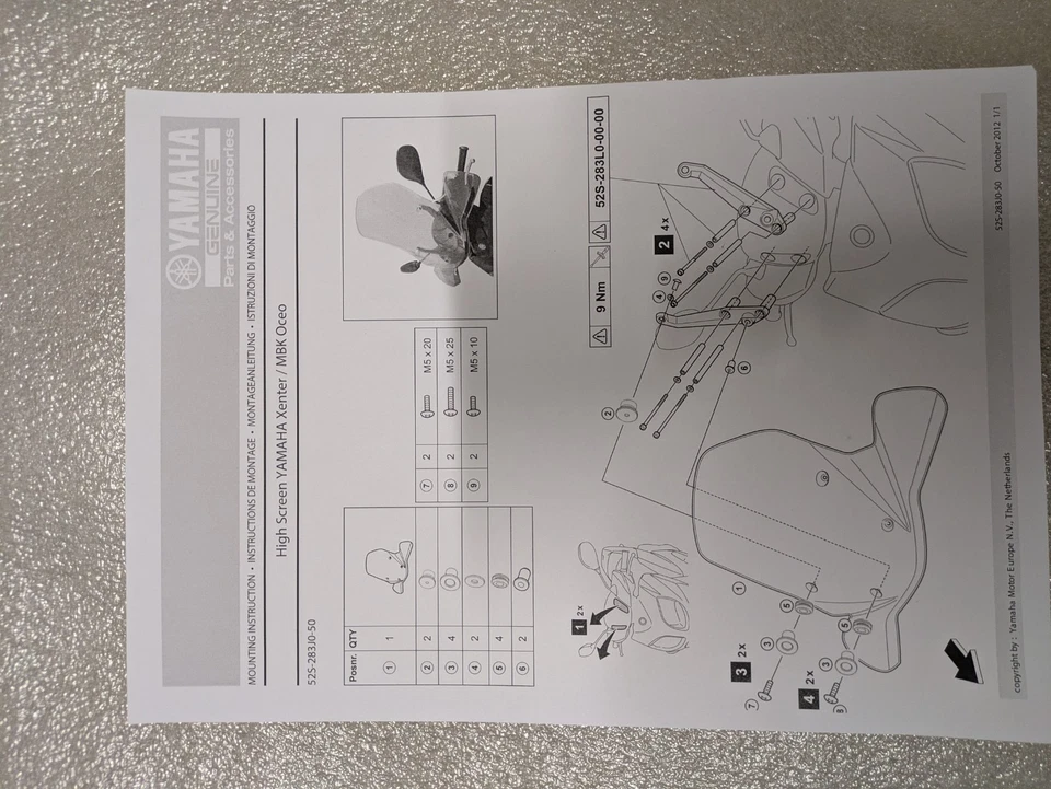 Parabrezza Specifico Alto con Paramani per Yamaha Xenter Originale  - Immagine 3 di 4
