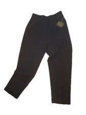 Pantalones de vestir Focus 2000 Charles Glueck para mujer negros plisados forrados talla 14 nuevos con etiquetas