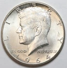 1964 50c Kennedy 90% Silver Half Dollar - RAW - Great Luster, Nice Original Coin