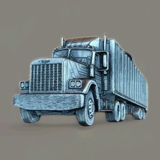 The Great American Buckle Co Semi Truck Belt Buckle 240 - 1980 USA 2 1/2 X 4