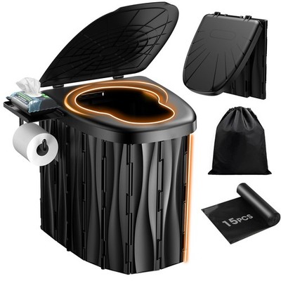 New Upgraded 15'' XL Portable Toilet for Adults, Camping Toilet Tested 500 LB...