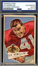 Leo Nomellini PSA DNA Vintage Signed 1952 Bowman Autograph