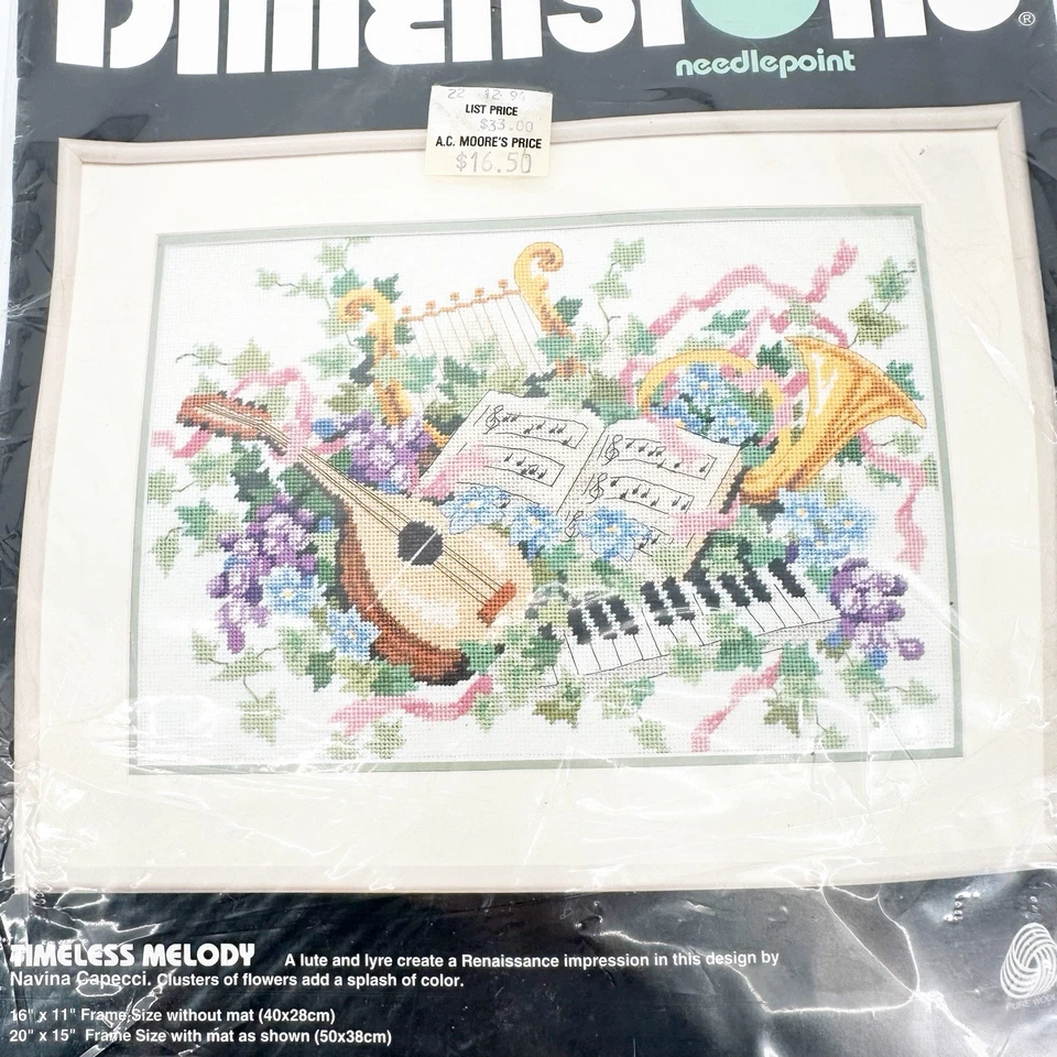 尺寸 TIMELESS MELODY 针绣套件 2403 密封音乐主题 复古 1990 年代 — 第 4/4 张图片