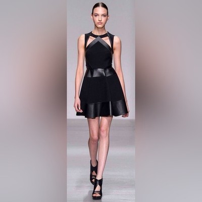 knee length dresses for ladies CRYSTAL EMBROIDERED STRAPS AND COWL MINI DRESS – David Koma main image 1