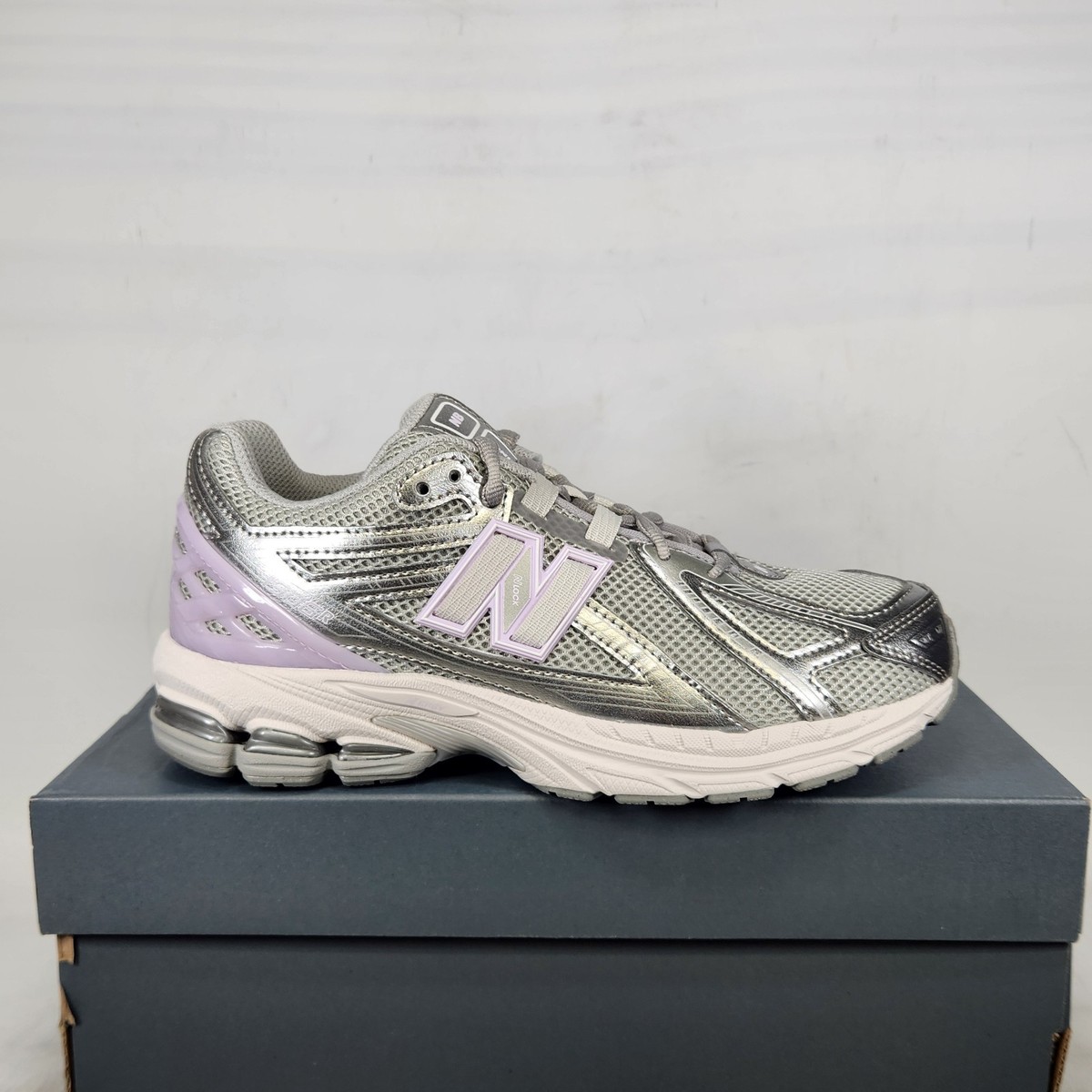 Size 6.5 Big Kids - New Balance 1906 - Silver Metallic / Milk