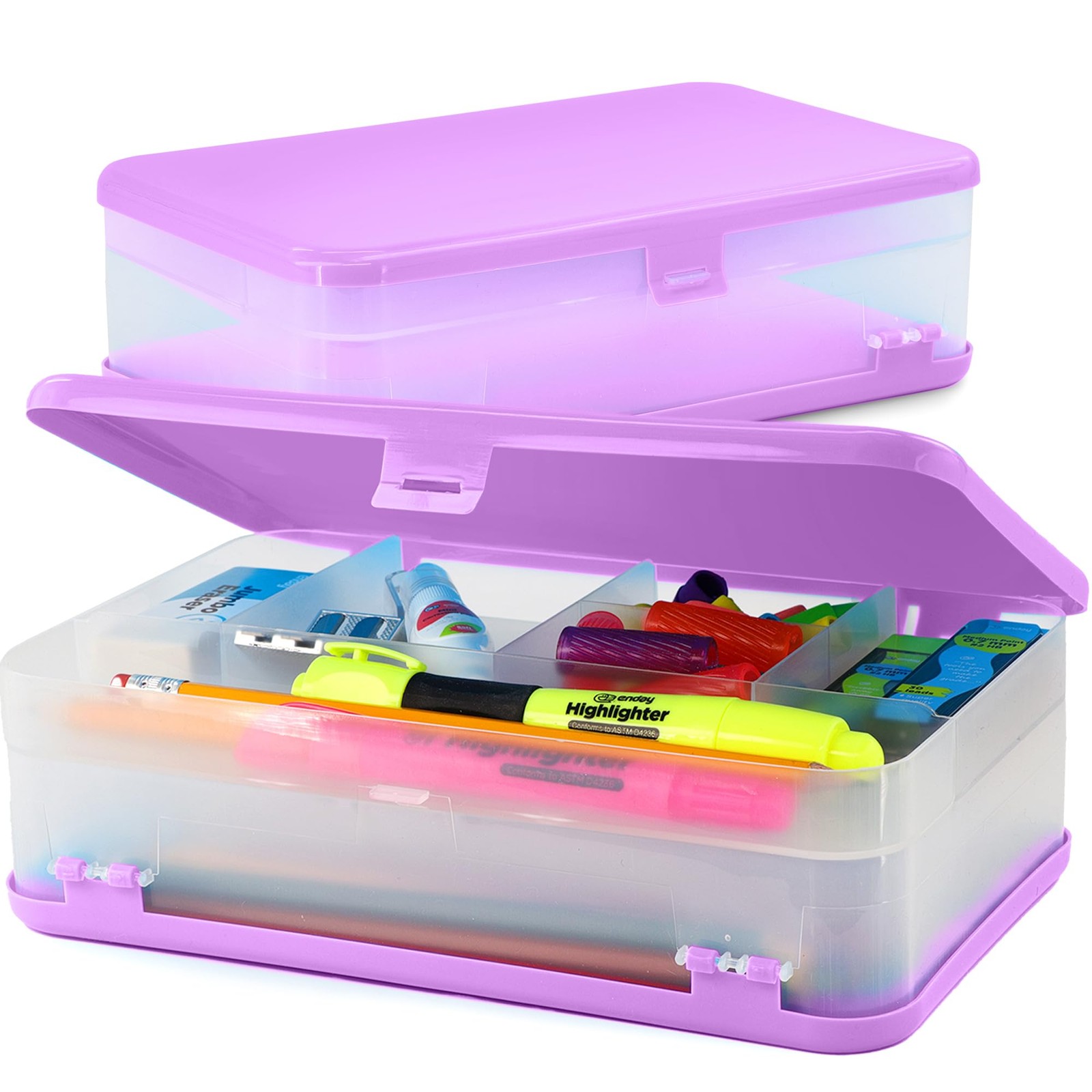 Box - Purple Plastic With 12 Compartments, ...