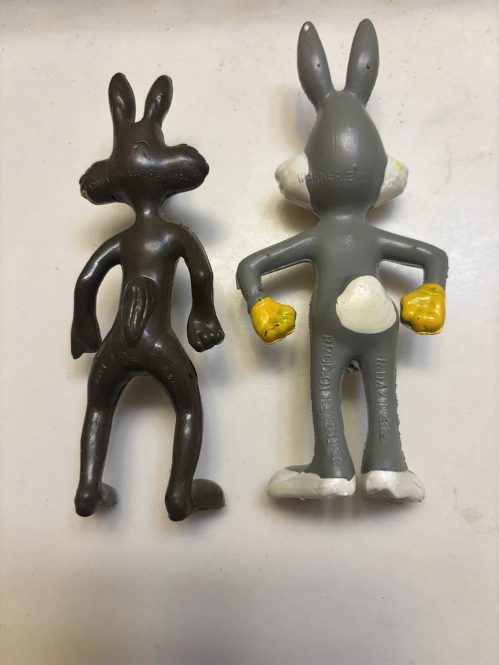WILE E. COYOTE & BUGS BUNNY Vintage 1968-5 pulgadas - Looney Tunes - Goma - Dakin Foto 2 de 4