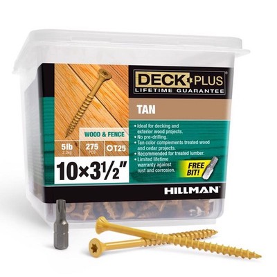 Deck Plus No. 10 x 3-1/2 in. L Star Flat Head Exterior Deck Screws 5 lb.