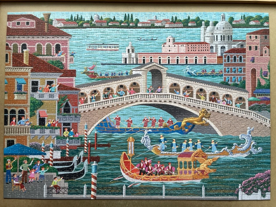 Hometown Collection Venice Boat Parade Puzzle 1000 Pieces - Image 3 of 4