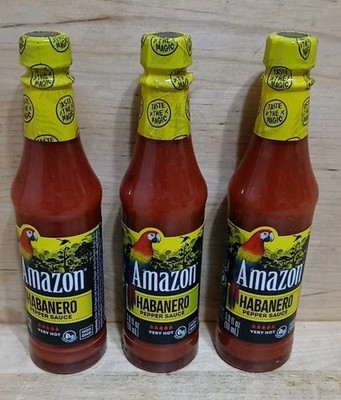 AMAZON HABANERO PEPPER SAUCE ''VERY HOT!!'' Non-gmo Vega-friendly No-preserv U 3oz