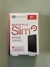 🛡️ SEAGATE 2TB BACKUP PLUS SLIM Portable Hard Drive ⭐ Open Box Never Used