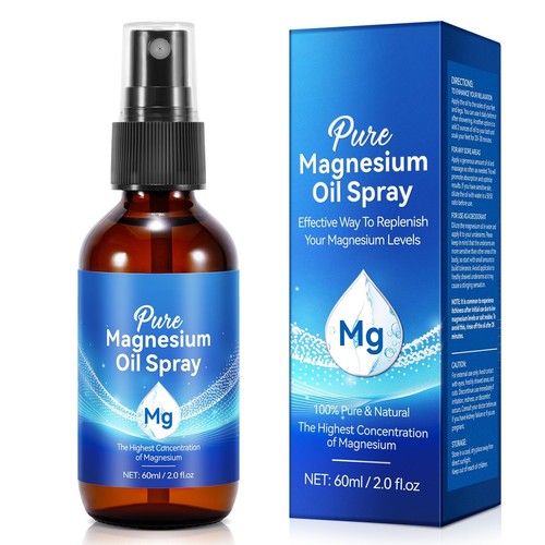 Magnesium Oil for Feet, Magnesium Oil, Pure Magnesium Oil Spray in Glass Bott...