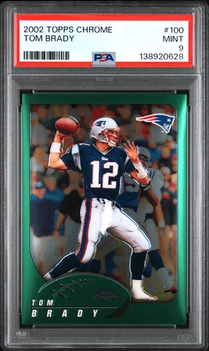 TOM BRADY 2002 TOPPS CHROME CARD #100 PSA 9 MINT! PATRIOTS BUCS SUPERBOWL MVP!