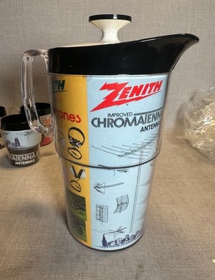NOS ZENITH ELECTRONICS Beverage Set w/ Pitcher Tumblers - New-Mar Inc. Insulated