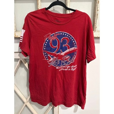 Grunt Style size XL men s tee red with Flight 93 Lets Roll 