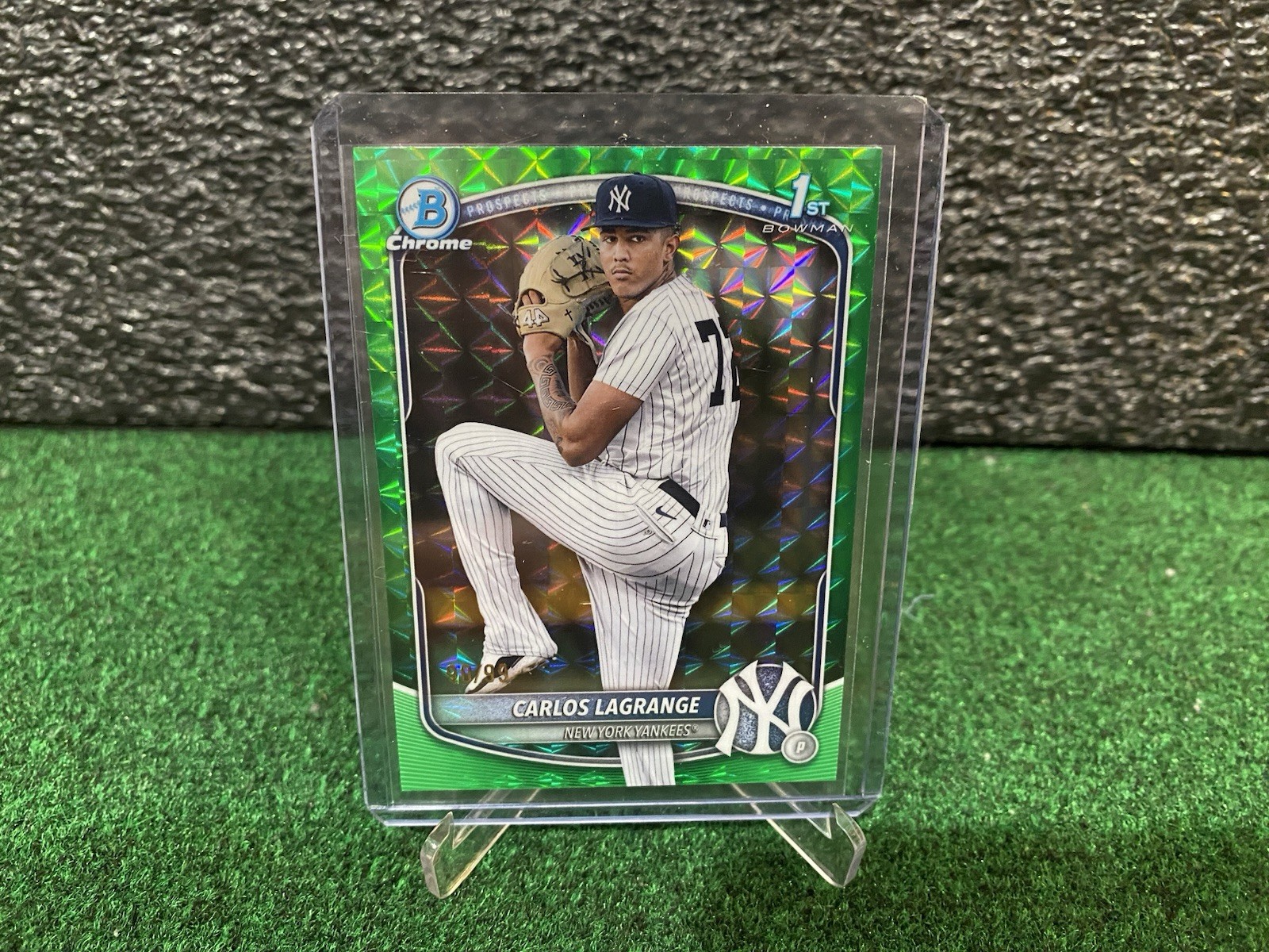 2025 Bowman Chrome Green 1st Bowman 90/99 - Carlos Lagrange #BCP-202 Yankees