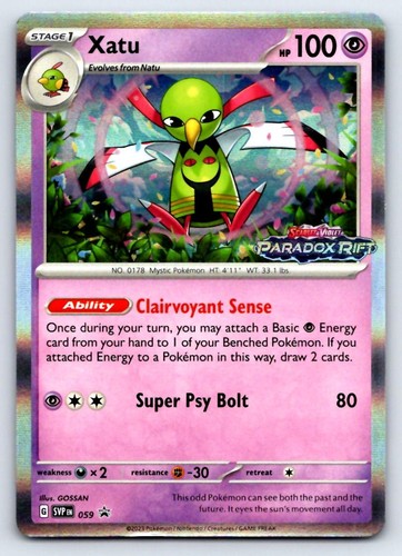 Xatu (Prerelease) 059 Holo Rare Scarlet & Violet Promo Pokemon NM/M