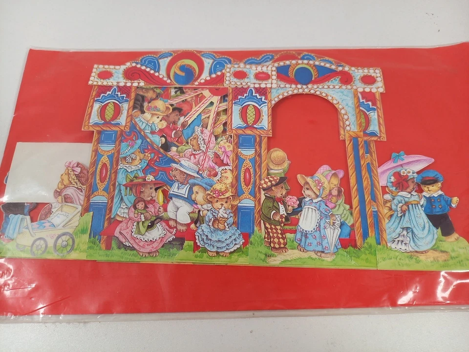 Rococo Bears Of Park Lane Series Swing Boats 3D Gift Card Vintage - Image 2 of 4