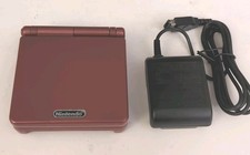 Nintendo Gameboy Advance SP Maroon AGS-001 - NEW SHELL + NEW BATTERY - Tested 