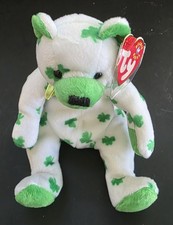 TY Beanie Baby - Clover the Irish Bear - 2001 - MWMT's Stuffed Animal Toy