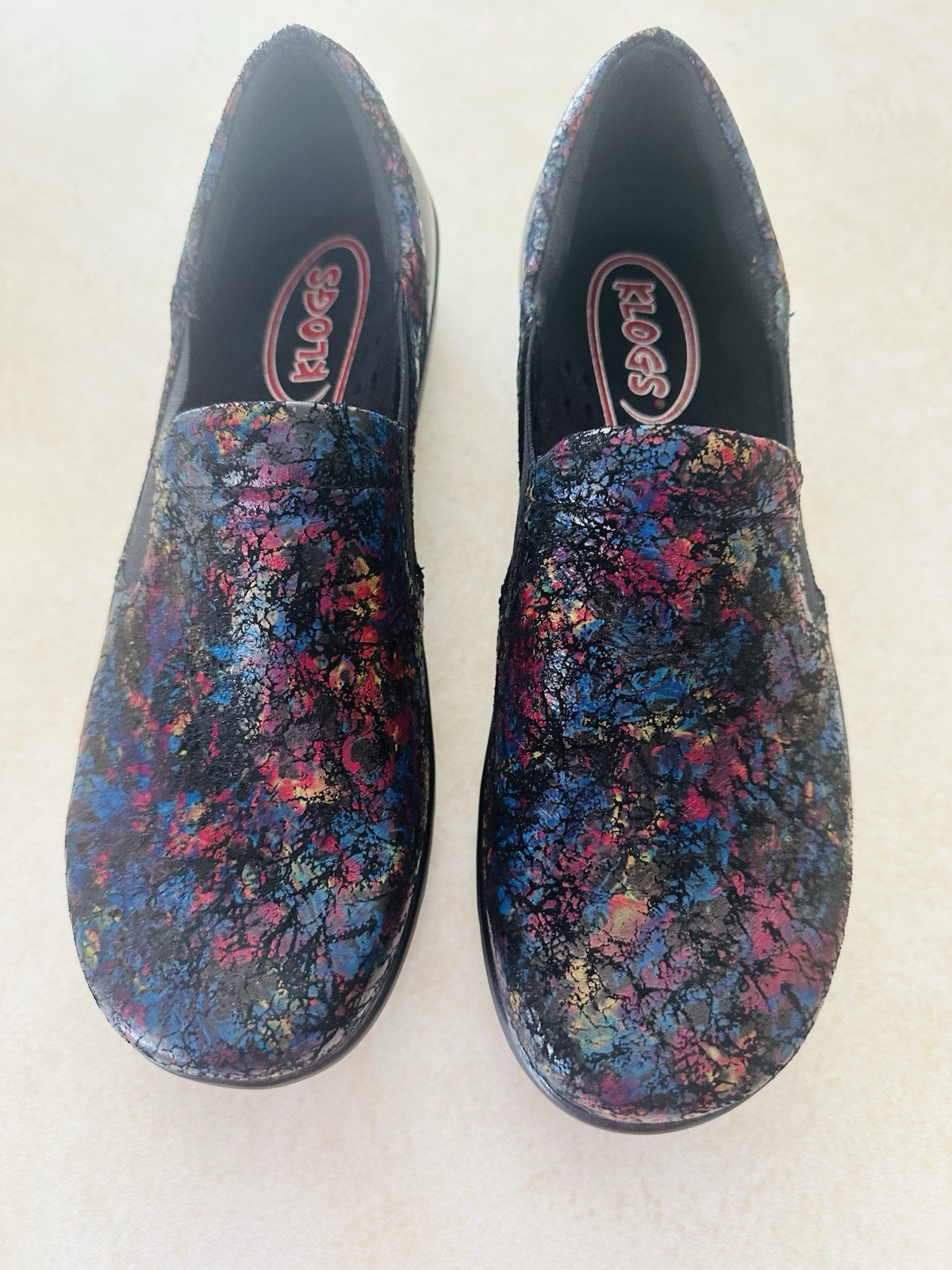 SAOLA Klogs (TG. 9 5) Pelle Colorata Antiscivolo Suola Nera