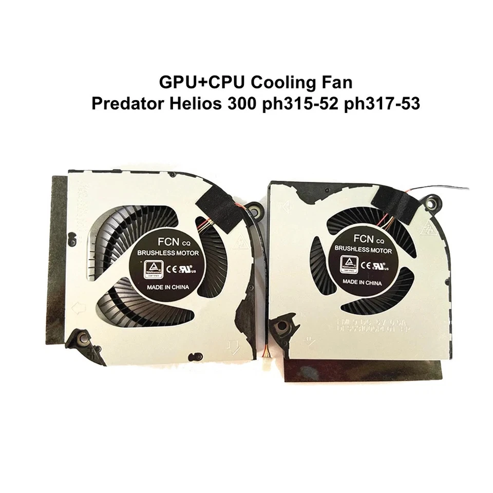 For Acer Nitro 5 AN515-55 AN515-44 AN517-52 CPU GPU Cooling Fans 5V 4 pins - Image 2 of 4