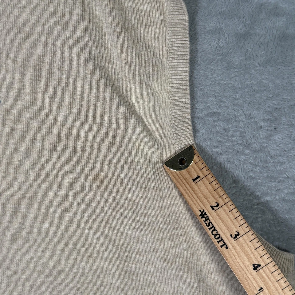 Polo Ralph Lauren Sweater Vest Mens 5XB 5XL Big Beige V Neck Pima Cotton - Image 3 of 4