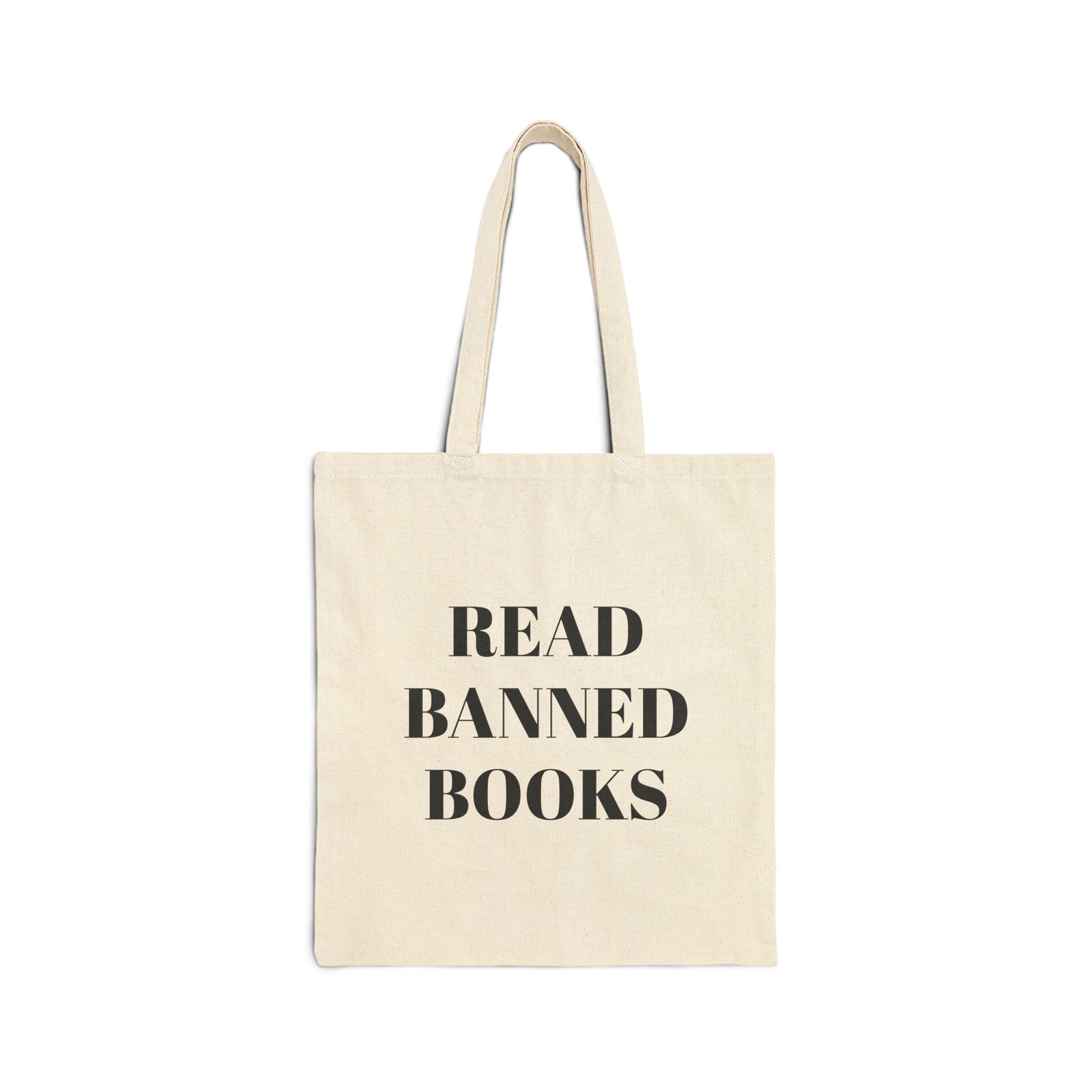 Read Banned Books Cotton Canvas Tote - Eco-Friendly Book Lover Gift