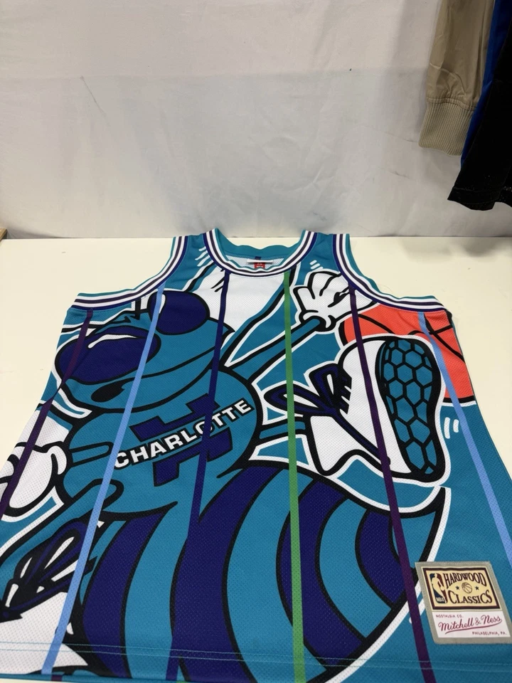 Mitchell And Ness NBA Charlotte Hornets Big Face basketball jersey Size XL NWOT - Image 2 of 4