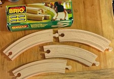 BRIO CURVED TRACKS 33342 Wooden Railway Vintage