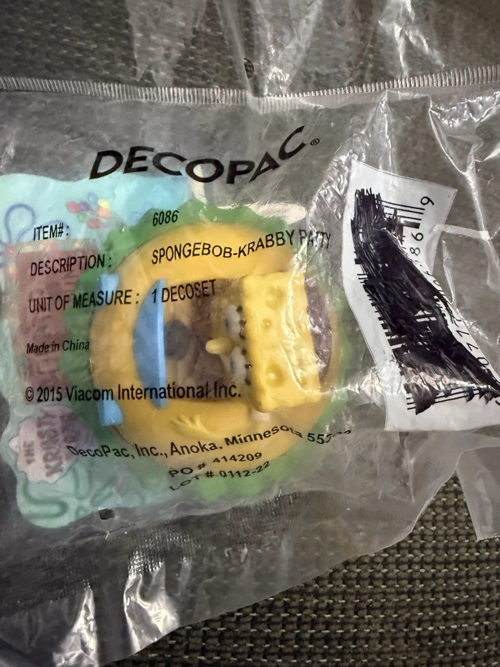 Bob Esponja Pantalones Cuadrados Juego Completo Toppers Pasteles Nuevo Foto 4 de 4