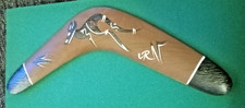 vintage hand painted Aboriginal Australian boomerang