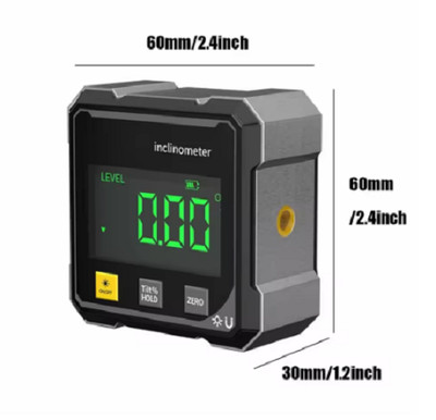 360° Magnetischer Digitaler Winkelmessgerät Sucher mit Laser Neigungsmesser Wasserwaage Meter UK