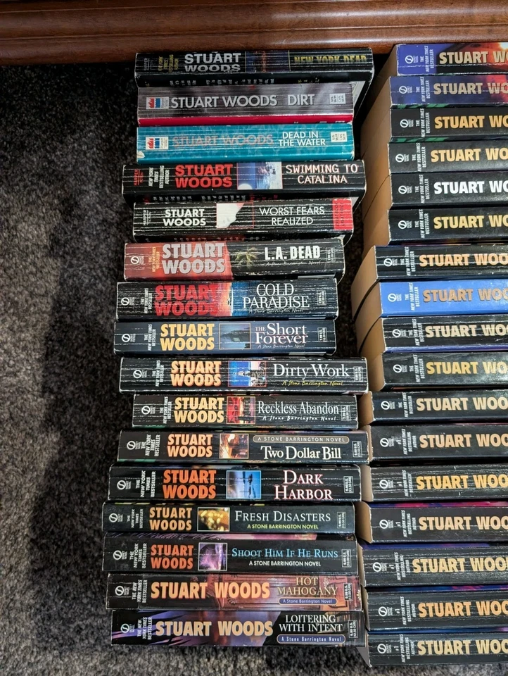 STONE BARRINGTON Stuart Woods Complete PB Book Series 1-64 Plus 6 More Lot 70 VG Foto 2 de 4