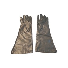 Vintage Long Gloves Lined Black made in Japan