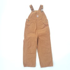 Carhartt Kids Brown Canvas Bib Overalls Style OX8609-B Size 4T