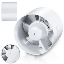 Rohrventilator Ø100mm Ø150mm Leise Lüfter Rohrlüfter Abluft Einbaulüfter