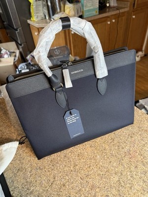 Maverick And Co Work Purse Leather Trimmed Briefcase Durable Water Resistant