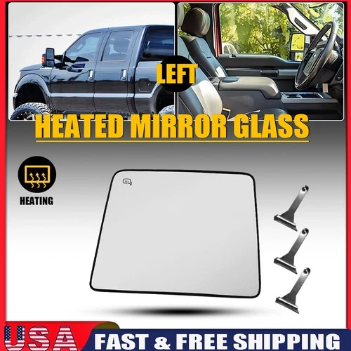 2008-2016 Super Duty Fit F250 350 Mirror 450 Glass Heated Tow Upper Left Driver