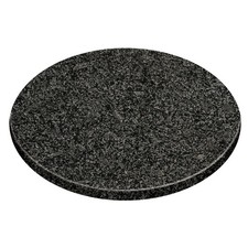 Large Black Speckled Granite Round Cutting Chopping Board Server Marble Stone