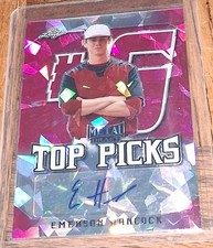 2020 Leaf MD Top Picks #6 Emerson Hancock Pink Crystals Prism AUTO Ser #d /7 SSP