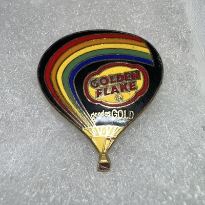 BALLON Pin Golden Flakes Chips crisps Advertising Good as gold Vintage lapel Hat