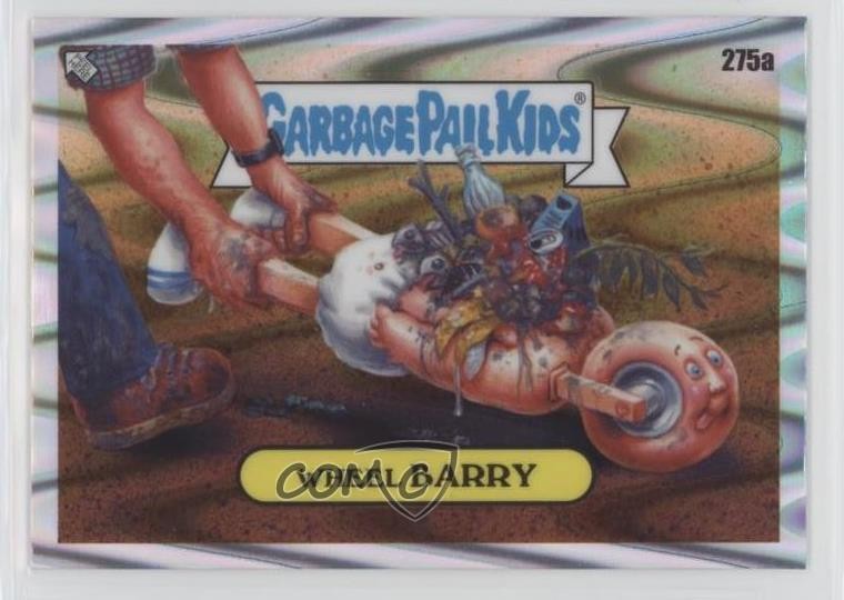 2024 Topps Garbage Pail Kids Chrome Drool Refractor #275a Wheel Barry front