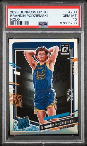 2023 Donruss Optic Brandin Podziemski RC Holo PSA 10