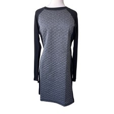 SMARTWOOL Diamond Peak Quilted Dress SW000325 Black Gray Medium