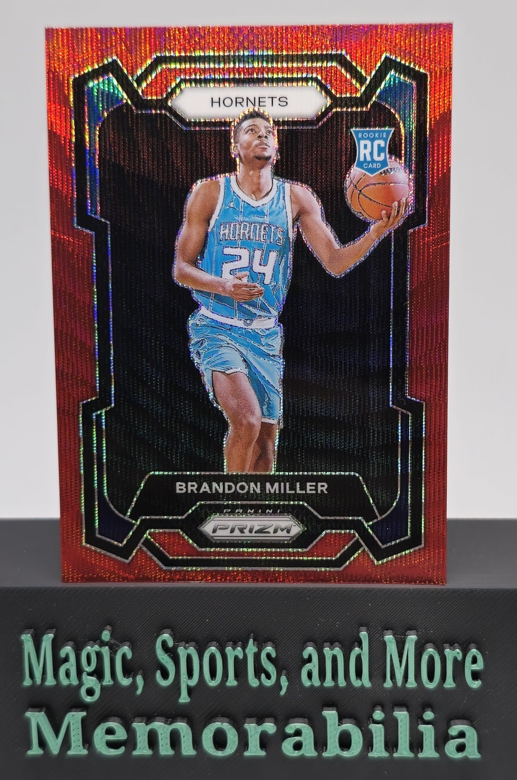 Brandon Miller  2023-24 Panini Prizm #152 RC Rookie Red Ruby Wave