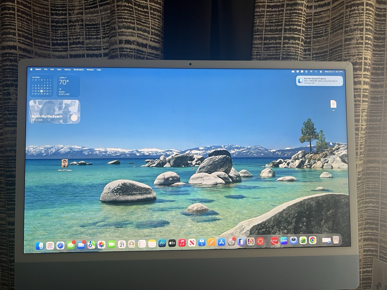 Apple iMac 2023 24" M3 8GB RAM 256GB SSD Blue Good Condition Mouse Keyboard